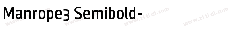 Manrope3 Semibold字体转换